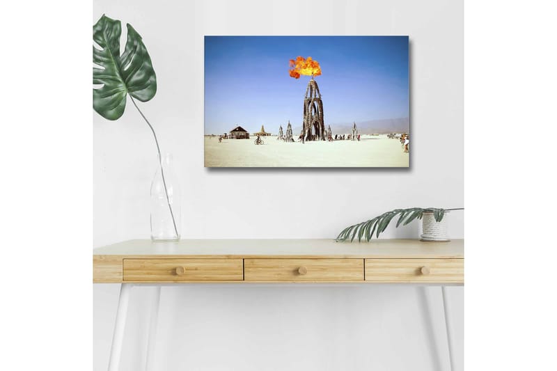 Dekorativ Canvasbilde med LED 45x70 cm - Flerfarget - Innredning - Bilder & kunst - Lerretsbilder