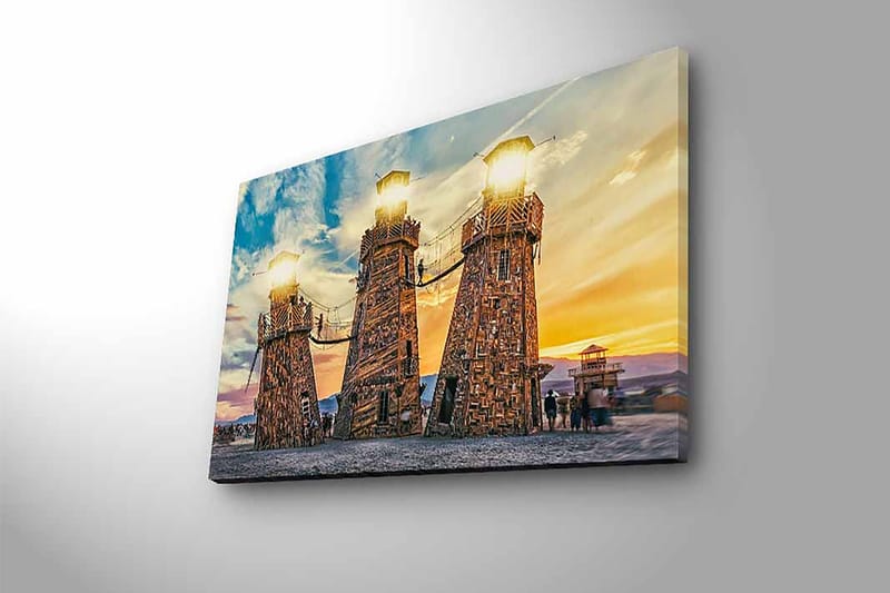 Dekorativ Canvasbilde med LED 45x70 cm - Flerfarget - Innredning - Bilder & kunst - Lerretsbilder