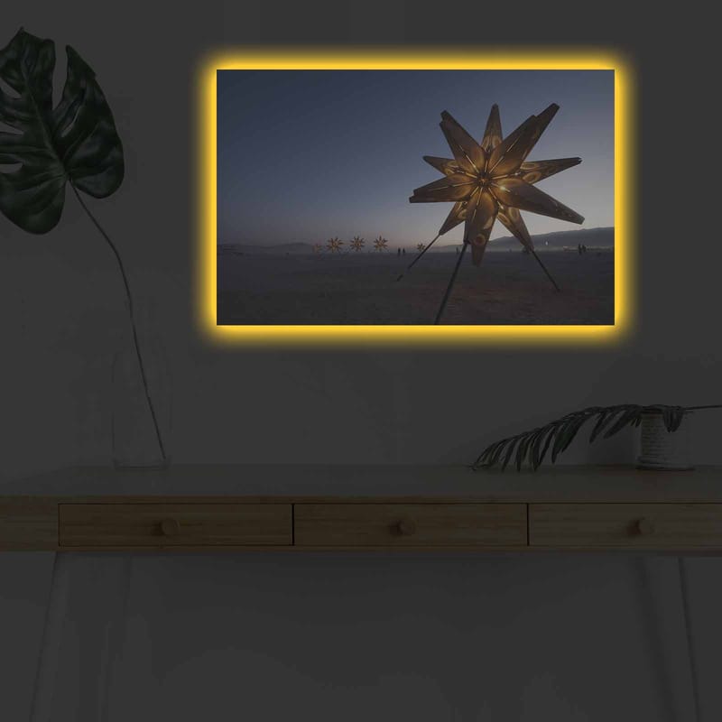 Dekorativ Canvasbilde med LED 45x70 cm - Flerfarget - Innredning - Bilder & kunst - Lerretsbilder