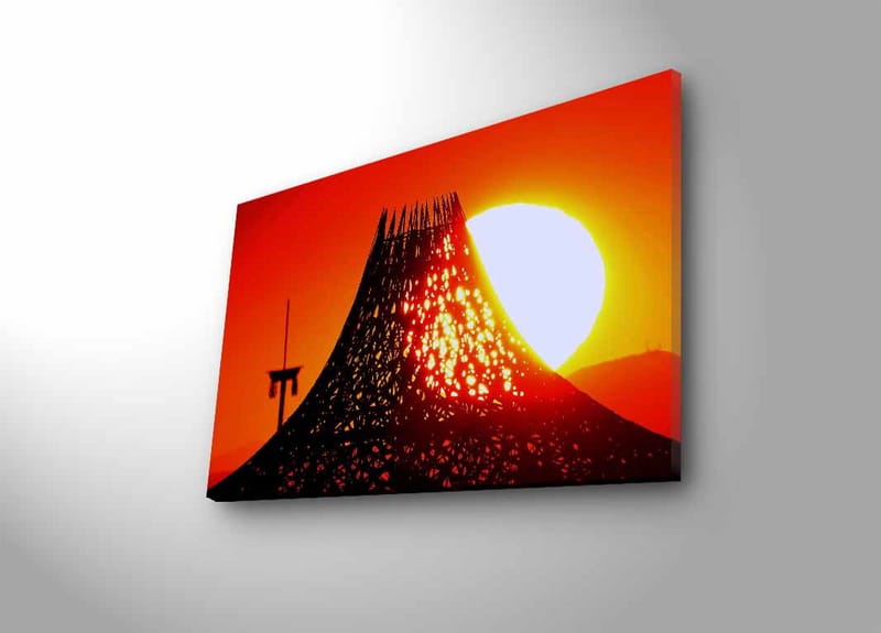 Dekorativ Canvasbilde med LED 45x70 cm - Flerfarget - Innredning - Bilder & kunst - Lerretsbilder