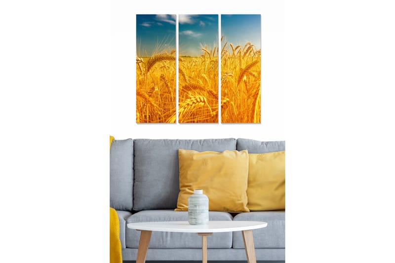 Dekorativ MDF-maling 3-Deler 20x50 cm - Flerfarget - Innredning - Bilder & kunst - Lerretsbilder