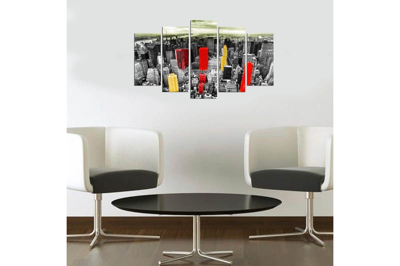 Dekorativ MDF-maling 5-Deler 20x60 cm - Flerfarget - Innredning - Bilder & kunst - Lerretsbilder