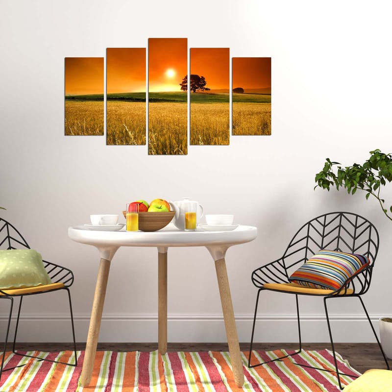 Dekorativ MDF-maling 5-Deler 20x60 cm - Flerfarget - Innredning - Bilder & kunst - Lerretsbilder