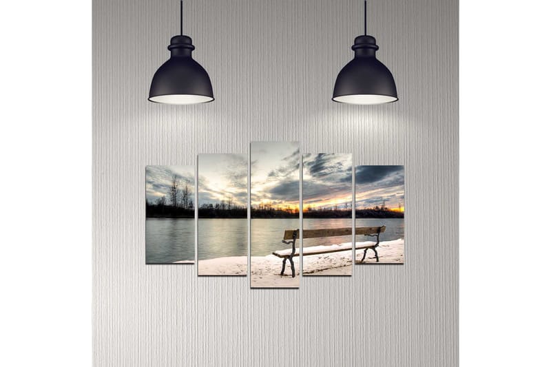 Dekorativ MDF-maling 5-Deler 20x60 cm - Flerfarget - Innredning - Bilder & kunst - Lerretsbilder