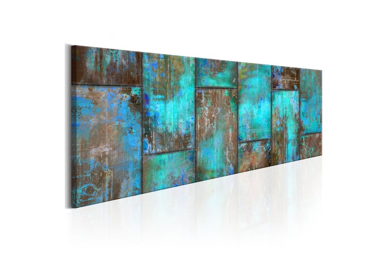 Tavle Metal Mosaic: Blue 135X45 - Artgeist sp. z o. o. - Innredning - Bilder & kunst - Lerretsbilder