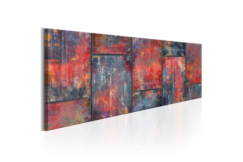 Tavle Metal Mosaic: Red 135X45 - Artgeist sp. z o. o. - Innredning - Bilder & kunst - Lerretsbilder