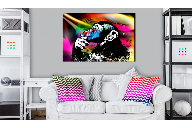 Tavle Monkey Disco 90X60 - Artgeist sp. z o. o. - Innredning - Bilder & kunst - Lerretsbilder