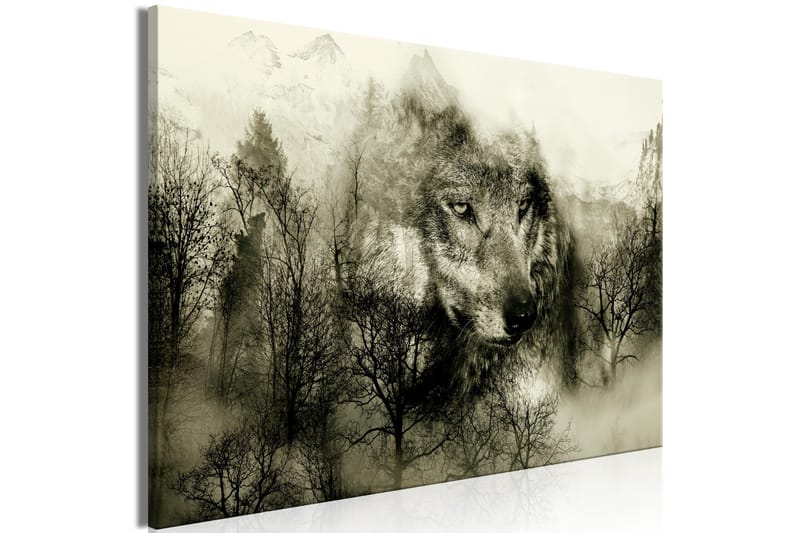 Tavle Mountain Predator (1 Part) Wide Beige 90X60 - Artgeist sp. z o. o. - Innredning - Bilder & kunst - Lerretsbilder