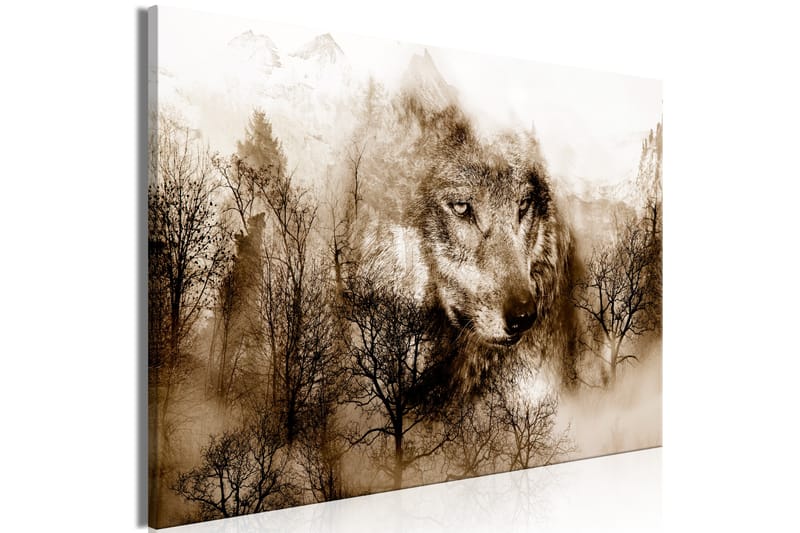 Tavle Mountain Predator (1 Part) Wide Brown 120X80 - Artgeist sp. z o. o. - Innredning - Bilder & kunst - Lerretsbilder