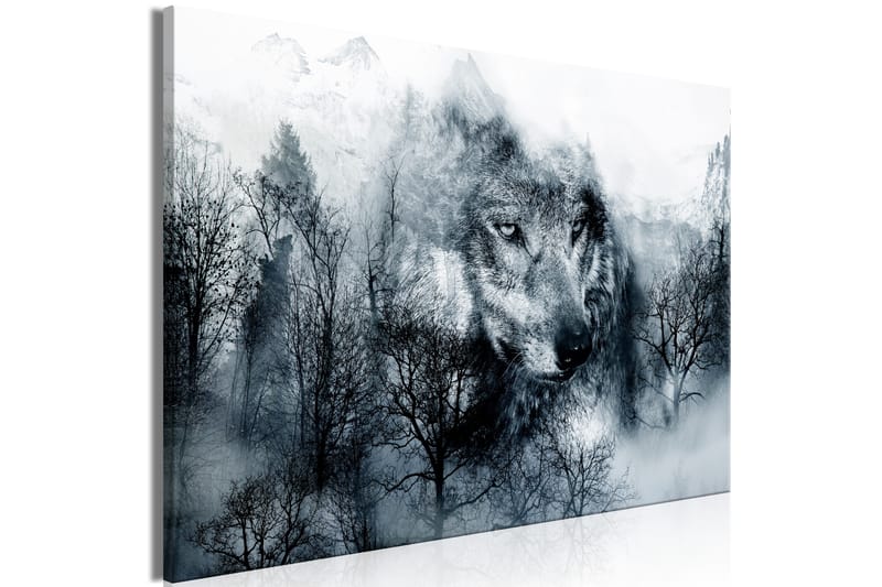 Tavle Mountain Predator Wide Black And White 90X60 - Artgeist sp. z o. o. - Innredning - Bilder & kunst - Lerretsbilder