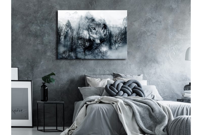 Tavle Mountain Predator Wide Black And White 90X60 - Artgeist sp. z o. o. - Innredning - Bilder & kunst - Lerretsbilder