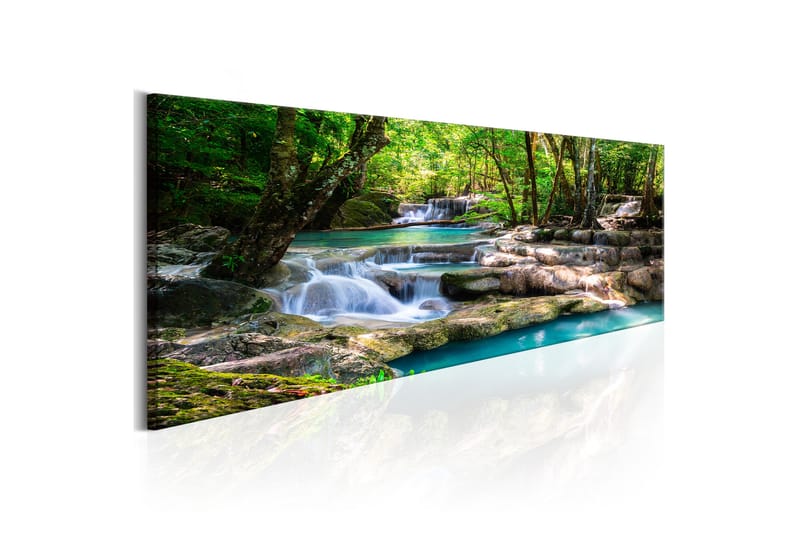 Tavle Nature: Forest Waterfall 120X40 - Artgeist sp. z o. o. - Innredning - Bilder & kunst - Lerretsbilder