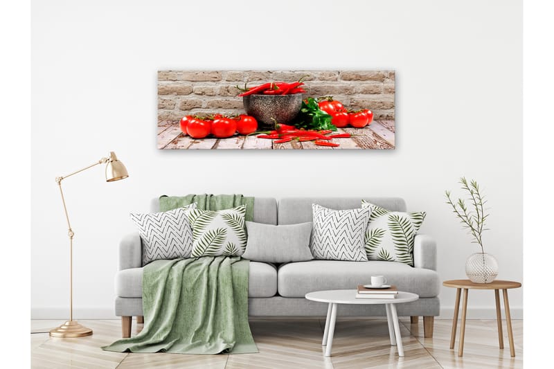 Tavle Red Vegetables (1 Part) Brick Narrow 150X50 - Artgeist sp. z o. o. - Innredning - Bilder & kunst - Lerretsbilder