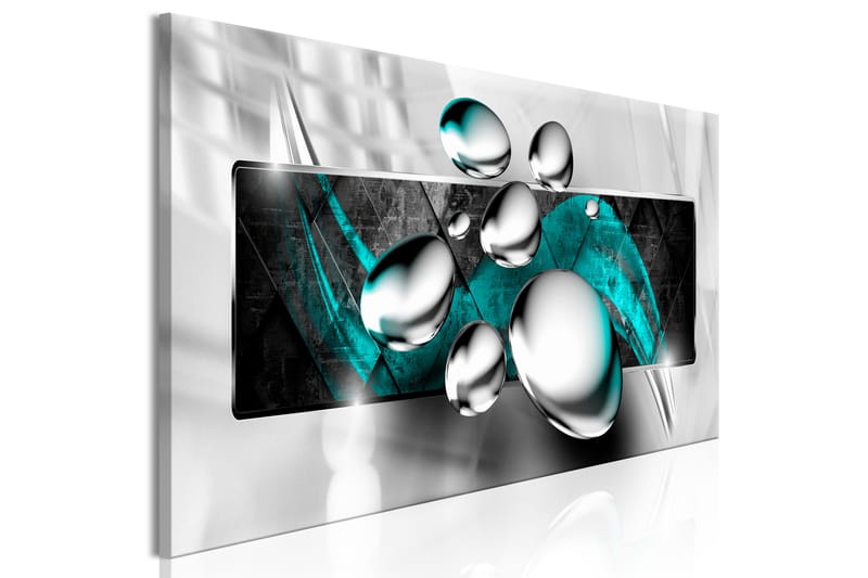 Tavle Shiny Stones (1 Part) Narrow Turquoise 150X50 - Artgeist sp. z o. o. - Innredning - Bilder & kunst - Lerretsbilder