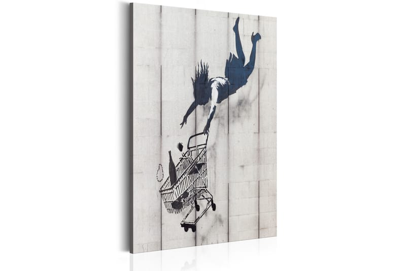 Tavle Shop Til You Drop By Banksy 80X120 - Artgeist sp. z o. o. - Innredning - Bilder & kunst - Lerretsbilder