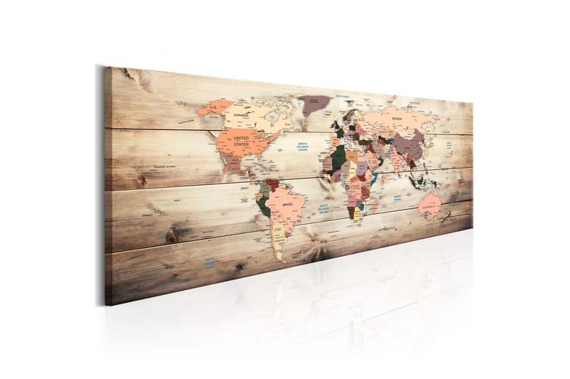 Tavle World Maps: Map Of Dreams 120X40 - Artgeist sp. z o. o. - Innredning - Bilder & kunst - Lerretsbilder