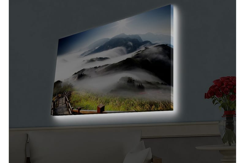 Veggdekorasjon LED-belysning Canvas Bilde - Innredning - Bilder & kunst - Lerretsbilder