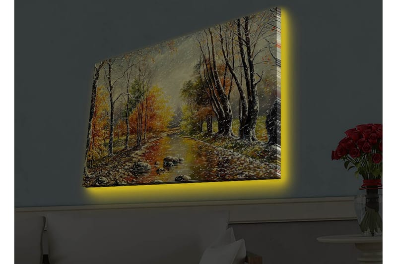 Veggdekorasjon LED-belysning Canvas Bilde - Innredning - Bilder & kunst - Lerretsbilder