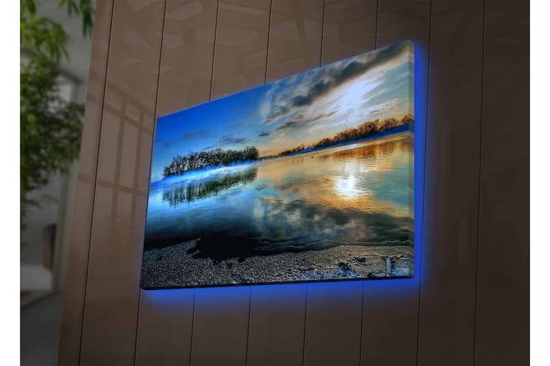 Veggdekorasjon LED-belysning Canvas Bilde - Innredning - Bilder & kunst - Lerretsbilder