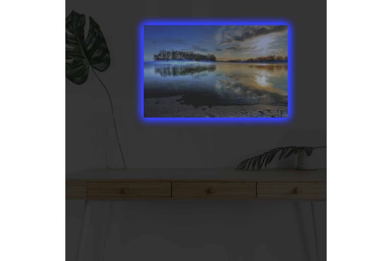 Veggdekorasjon LED-belysning Canvas Bilde - Innredning - Bilder & kunst - Lerretsbilder