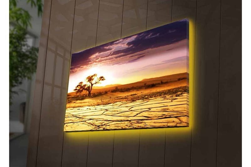 Veggdekorasjon LED-belysning Canvas Bilde - Innredning - Bilder & kunst - Lerretsbilder