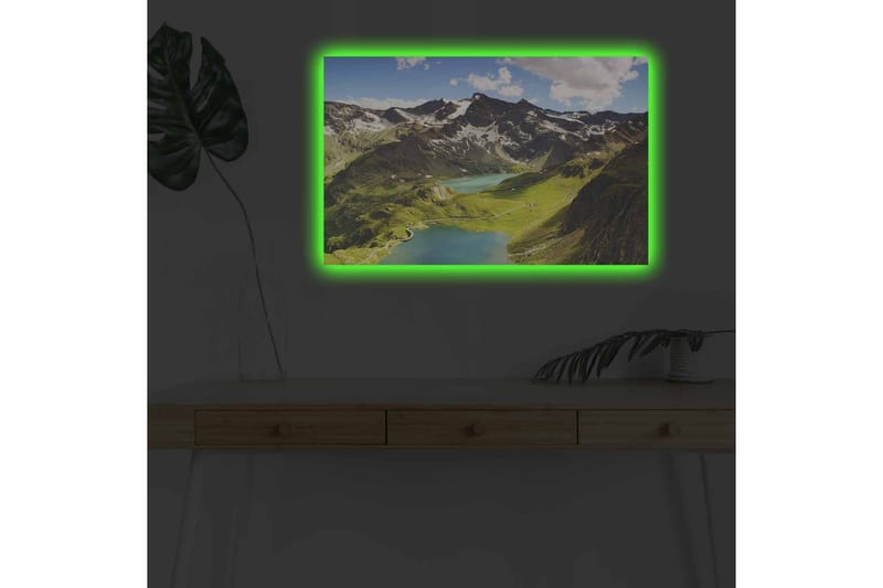 Veggdekorasjon LED-belysning Canvas Bilde - Innredning - Bilder & kunst - Lerretsbilder