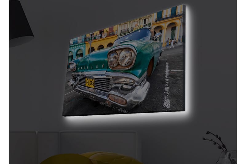 Veggdekorasjon LED-belysning Canvas Bilde - Innredning - Bilder & kunst - Lerretsbilder