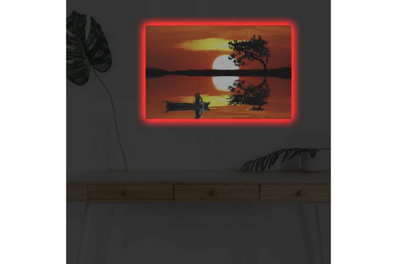 Veggdekorasjon LED-belysning Canvas Bilde - Innredning - Bilder & kunst - Lerretsbilder