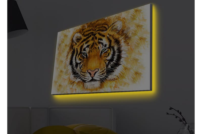 Veggdekorasjon LED-belysning Canvas Bilde - Innredning - Bilder & kunst - Lerretsbilder