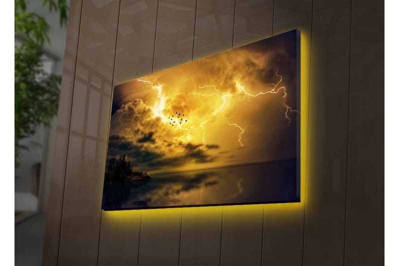 Veggdekorasjon LED-belysning Canvas Bilde - Innredning - Bilder & kunst - Lerretsbilder