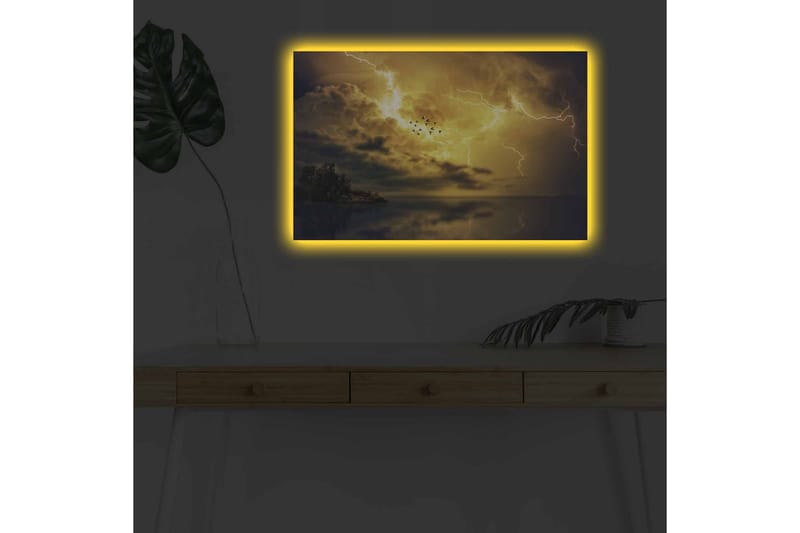 Veggdekorasjon LED-belysning Canvas Bilde - Innredning - Bilder & kunst - Lerretsbilder