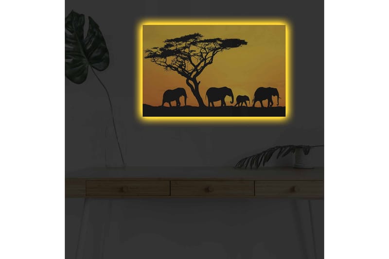 Veggdekorasjon LED-belysning Canvas Bilde - Innredning - Bilder & kunst - Lerretsbilder