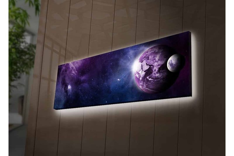 Veggdekorasjon LED-belysning Canvas Bilde - Innredning - Bilder & kunst - Lerretsbilder