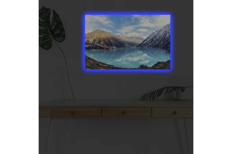 Veggdekorasjon LED-belysning Canvas Bilde - Innredning - Bilder & kunst - Lerretsbilder