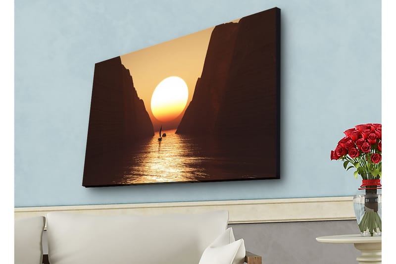 Veggdekorasjon LED-belysning Canvas Bilde - Innredning - Bilder & kunst - Lerretsbilder