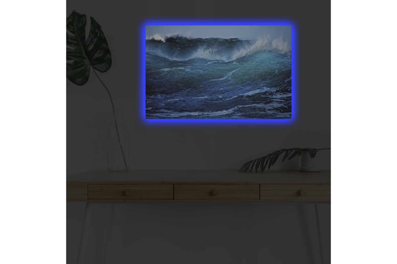 Veggdekorasjon LED-belysning Canvas Bilde - Innredning - Bilder & kunst - Lerretsbilder