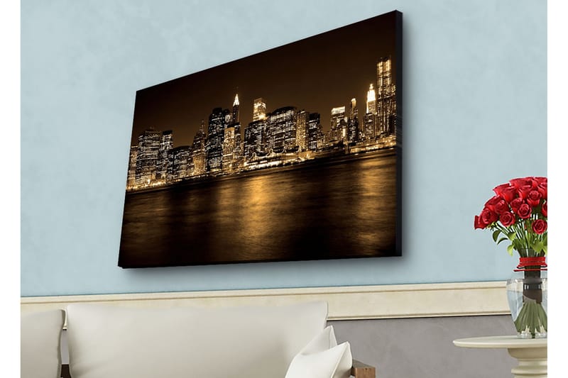 Veggdekorasjon LED-belysning Canvas Bilde - Innredning - Bilder & kunst - Lerretsbilder