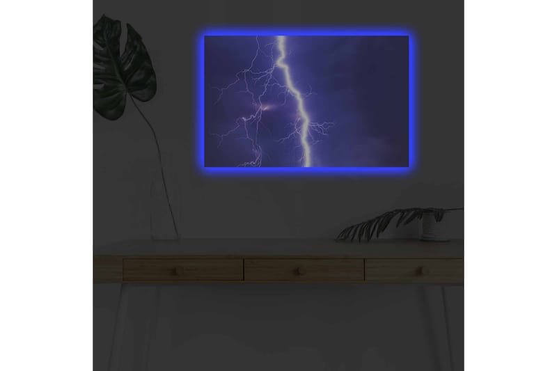 Veggdekorasjon LED-belysning Canvas Bilde - Innredning - Bilder & kunst - Lerretsbilder