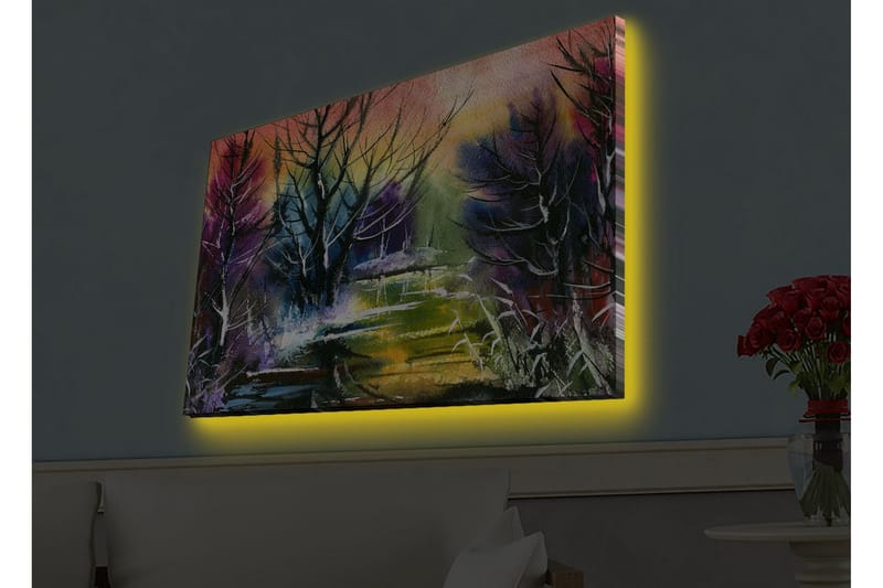 Veggdekorasjon LED-belysning Canvas Bilde - Innredning - Bilder & kunst - Lerretsbilder