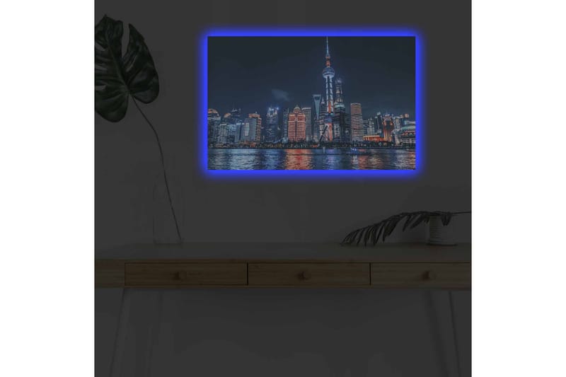 Veggdekorasjon LED-belysning Canvas Bilde - Innredning - Bilder & kunst - Lerretsbilder