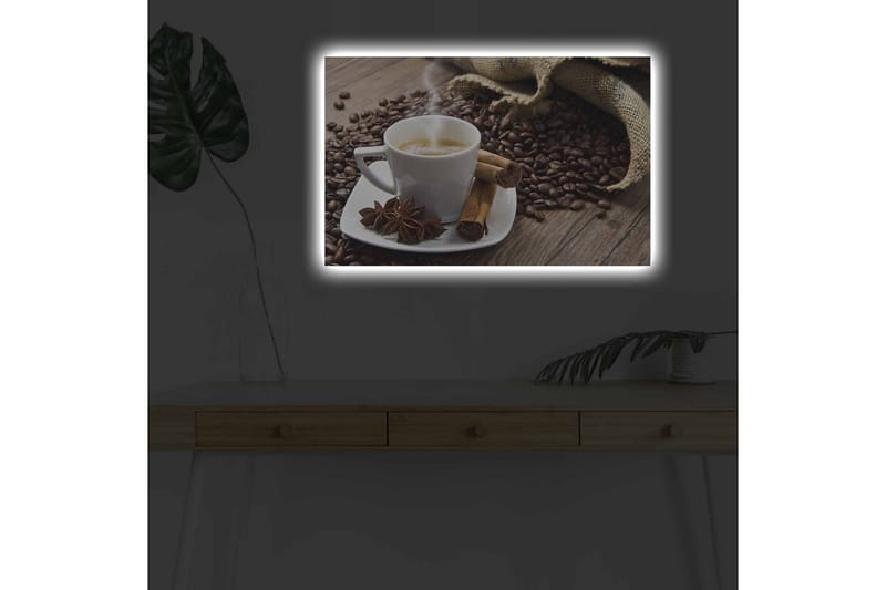 Veggdekorasjon LED-belysning Canvas Bilde - Innredning - Bilder & kunst - Lerretsbilder