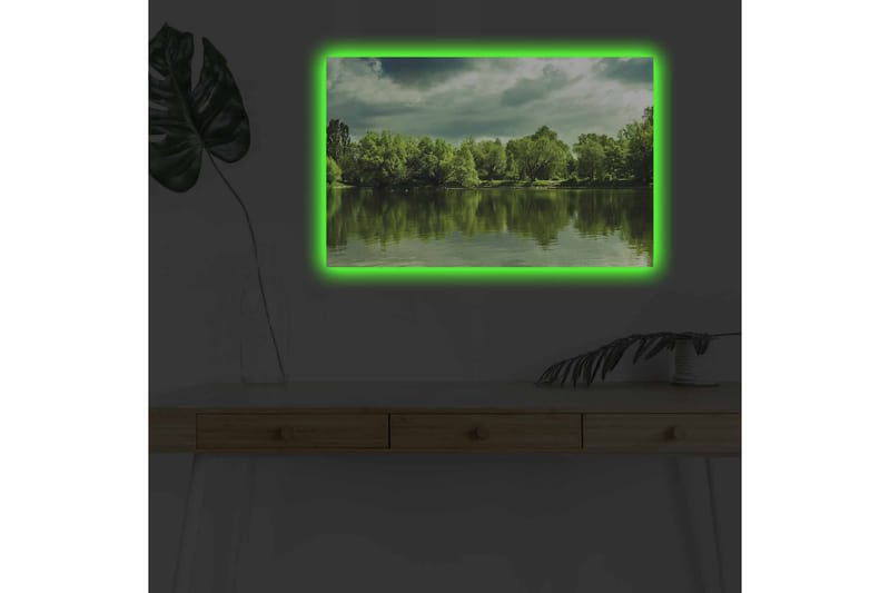 Veggdekorasjon LED-belysning Canvas Bilde - Innredning - Bilder & kunst - Lerretsbilder