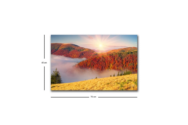 Veggdekorasjon LED-belysning Canvas Bilde - Innredning - Bilder & kunst - Lerretsbilder