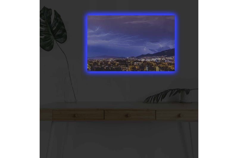 Veggdekorasjon LED-belysning Canvas Bilde - Innredning - Bilder & kunst - Lerretsbilder