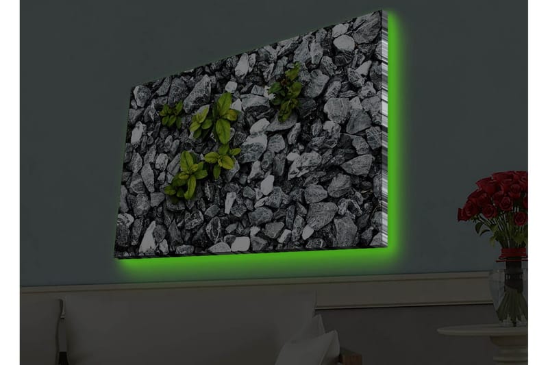 Veggdekorasjon LED-belysning Canvas Bilde - Innredning - Bilder & kunst - Lerretsbilder