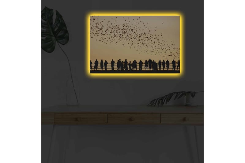 Veggdekorasjon LED-belysning Canvas Bilde - Innredning - Bilder & kunst - Lerretsbilder