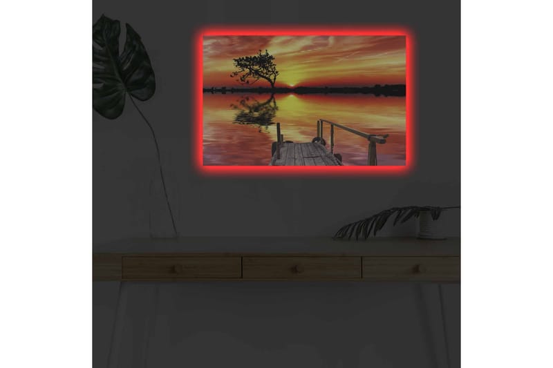 Veggdekorasjon LED-belysning Canvas Bilde - Innredning - Bilder & kunst - Lerretsbilder