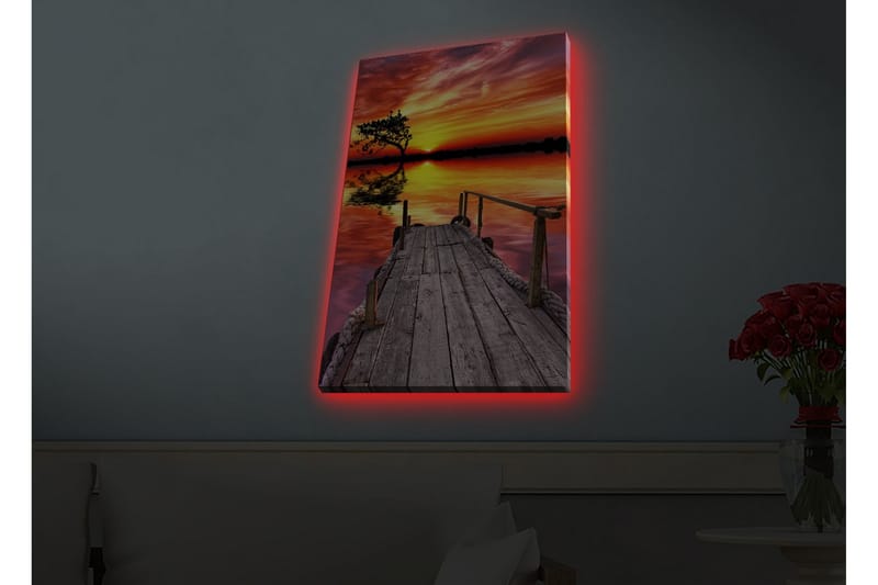 Veggdekorasjon LED-belysning Canvas Bilde - Innredning - Bilder & kunst - Lerretsbilder