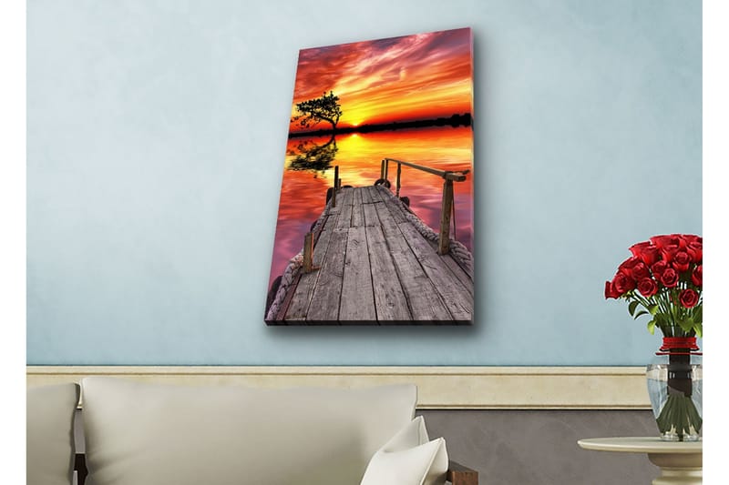 Veggdekorasjon LED-belysning Canvas Bilde - Innredning - Bilder & kunst - Lerretsbilder