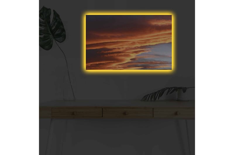 Veggdekorasjon LED-belysning Canvas Bilde - Innredning - Bilder & kunst - Lerretsbilder